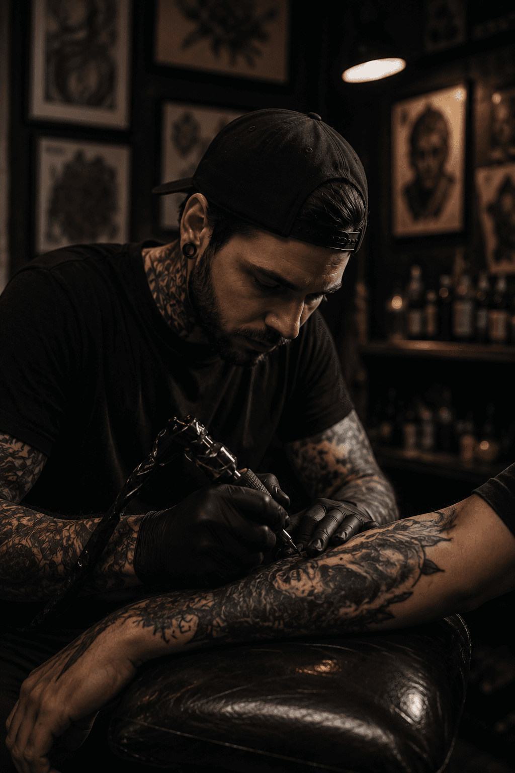 Tattoo Artist bei der Arbeit